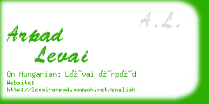 arpad levai business card